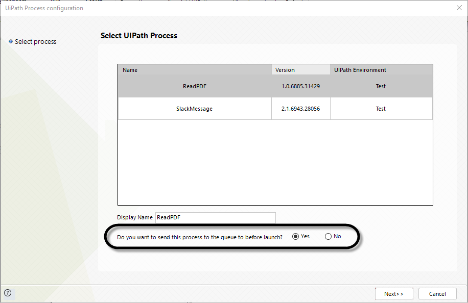 Queue Configuration Option