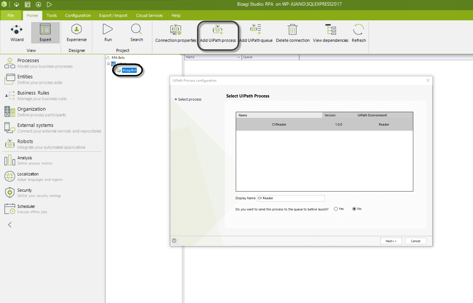 UiPath Process Configuration