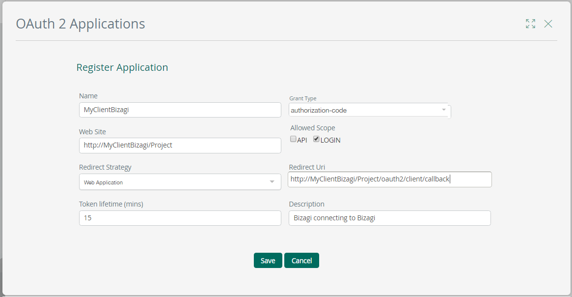 OAuth Application Details