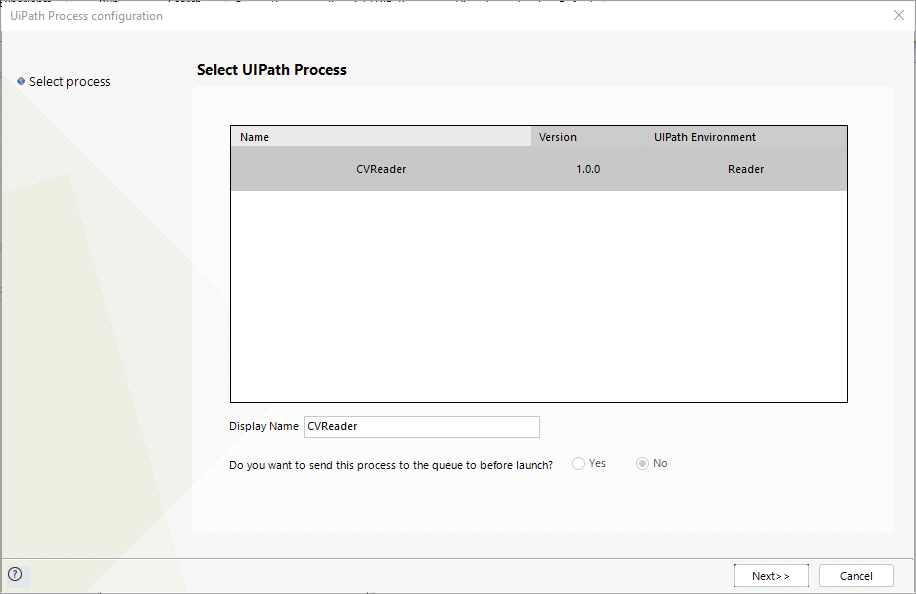 No Input Parameters Default Selection
