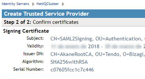 Confirm Certificate
