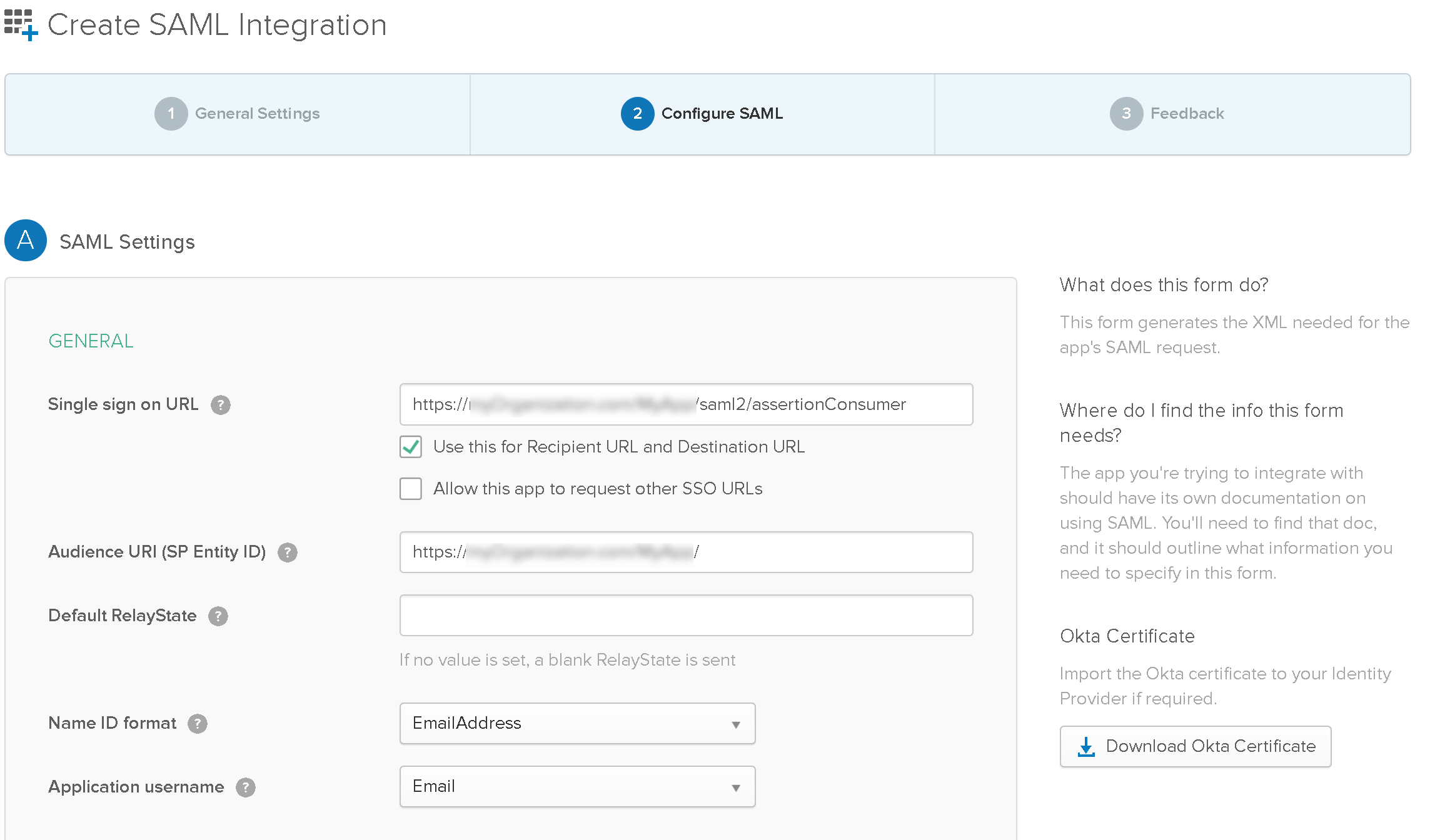 SAML Configuration