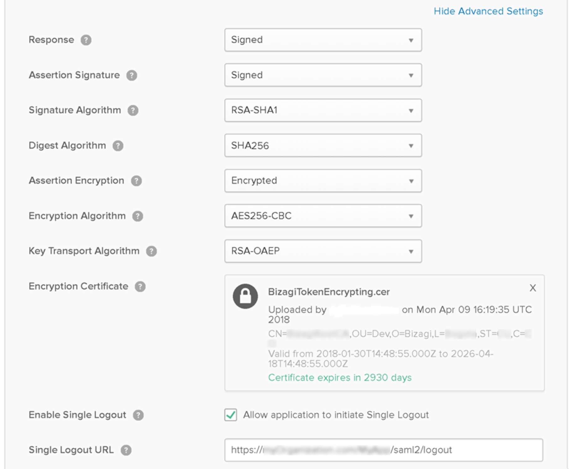 Advanced Settings