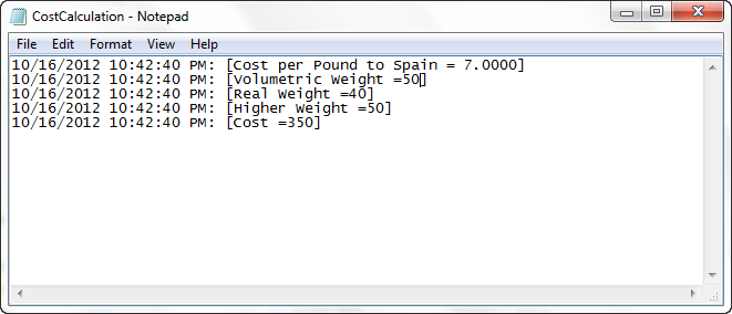 Trace Output