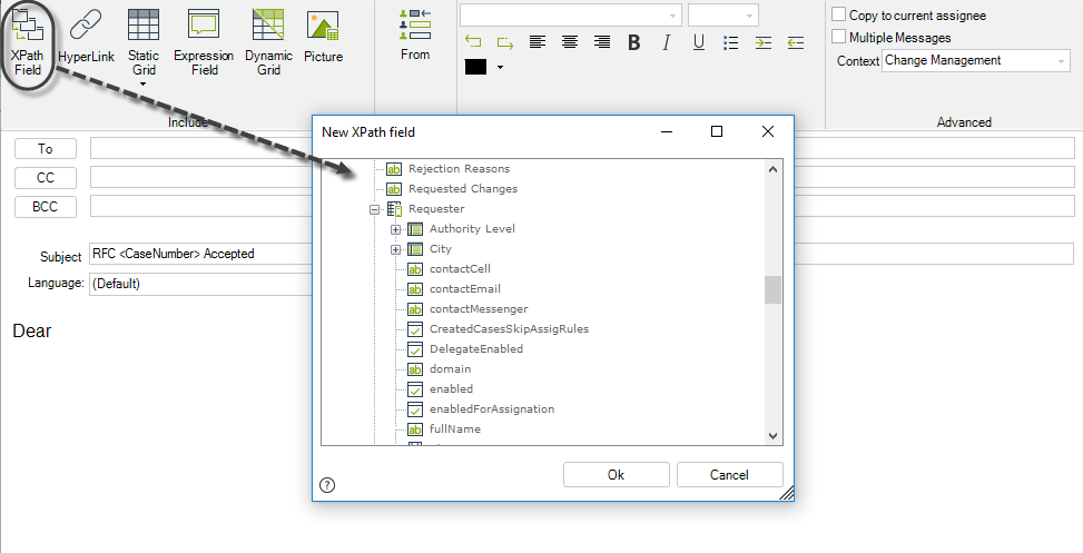 XPath Field Option