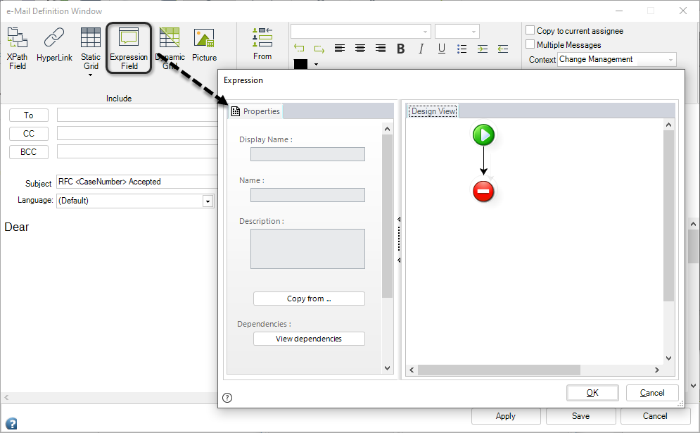 Expression Field Button