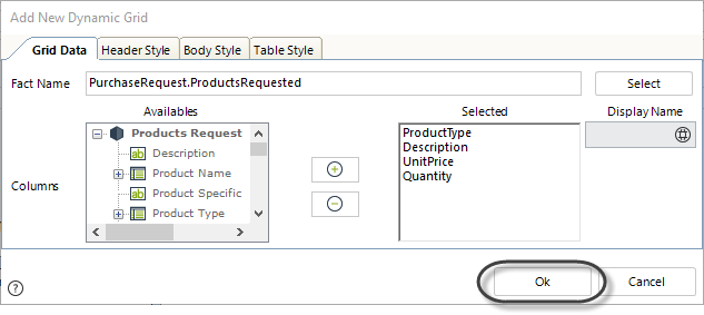 Dynamic Table Included