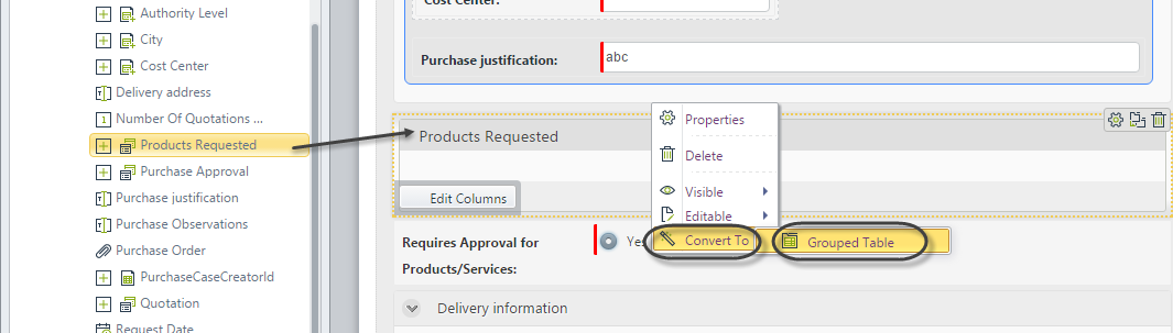 Convert Table to Grouped Table