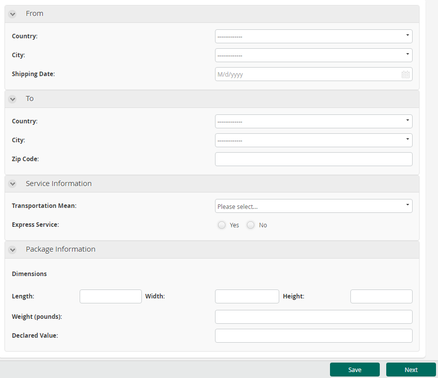 Data Capture Form