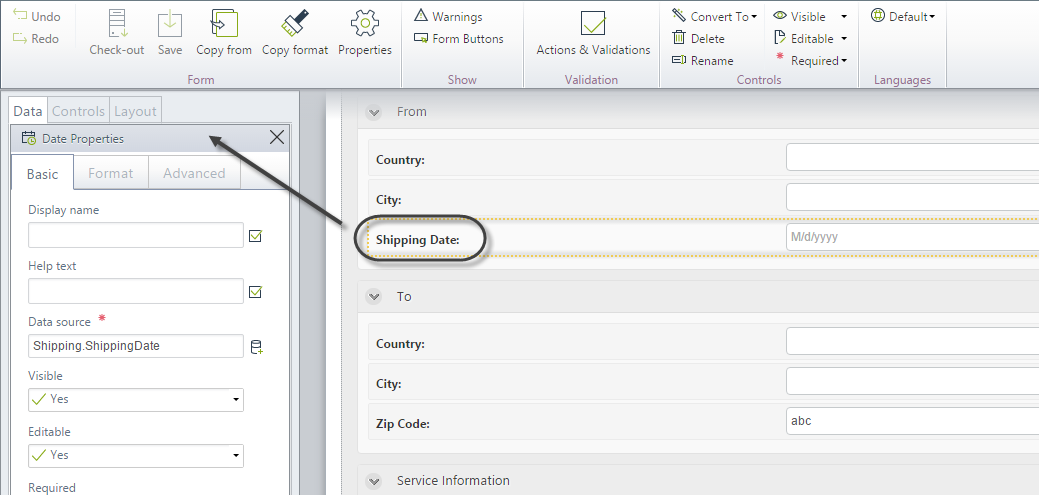 Shipping Date Control