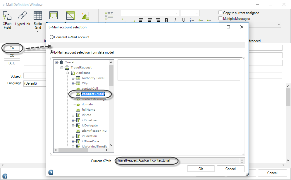 Select Addressees