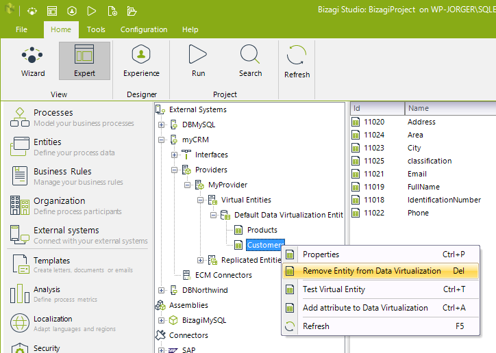 RemovefromVirtualization