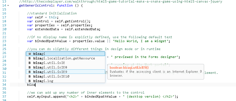 UI Explained Intellisense