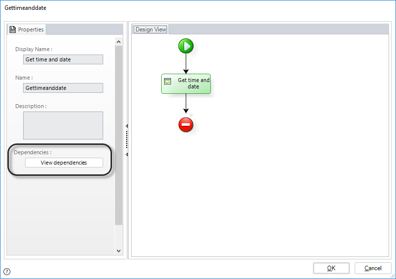 View Dependencies Button