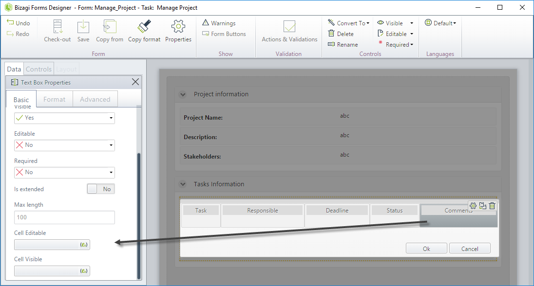 Select Comments Cell