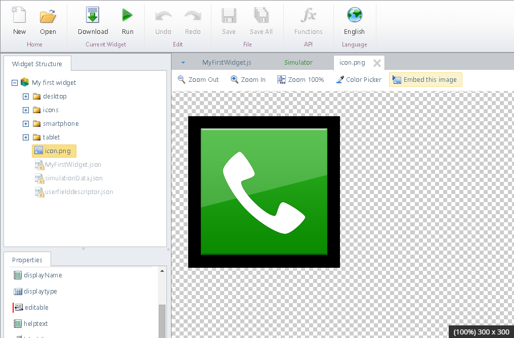 Widget Editor Image