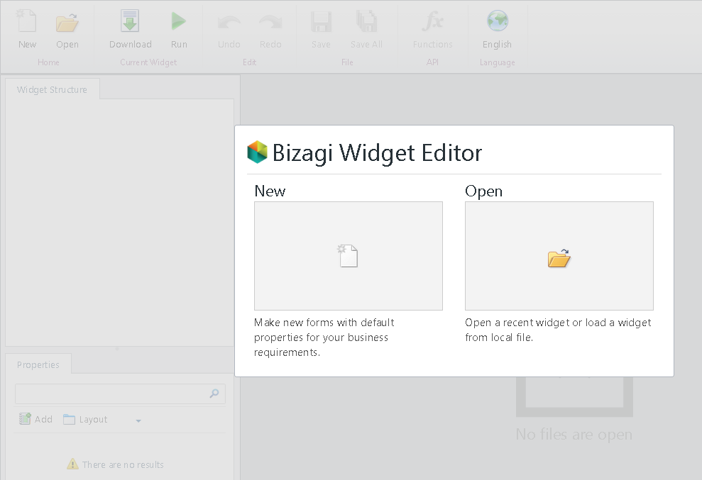 Widget Editor Initial