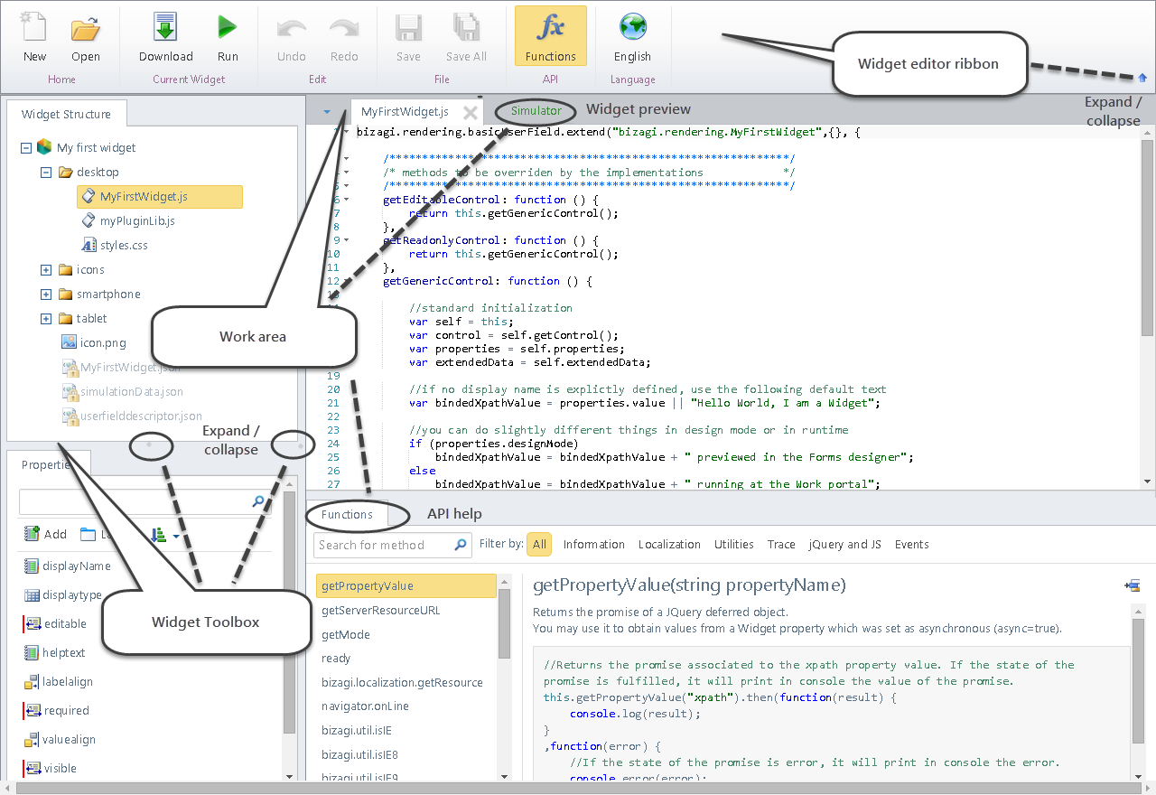 Widget Editor UI
