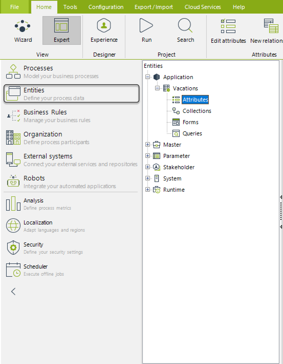 Attributes Contextual Menu