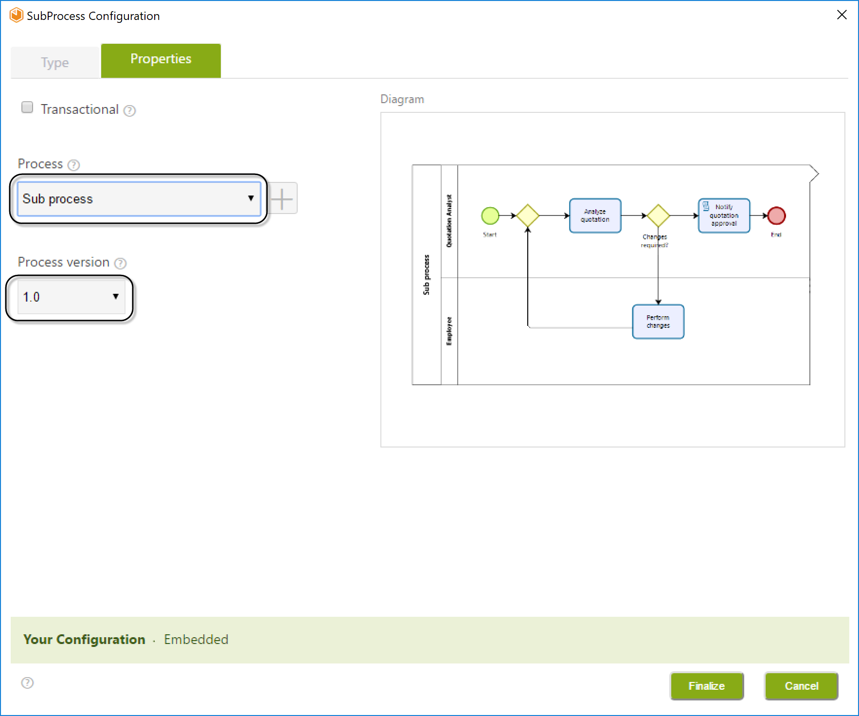 Select Existing Process