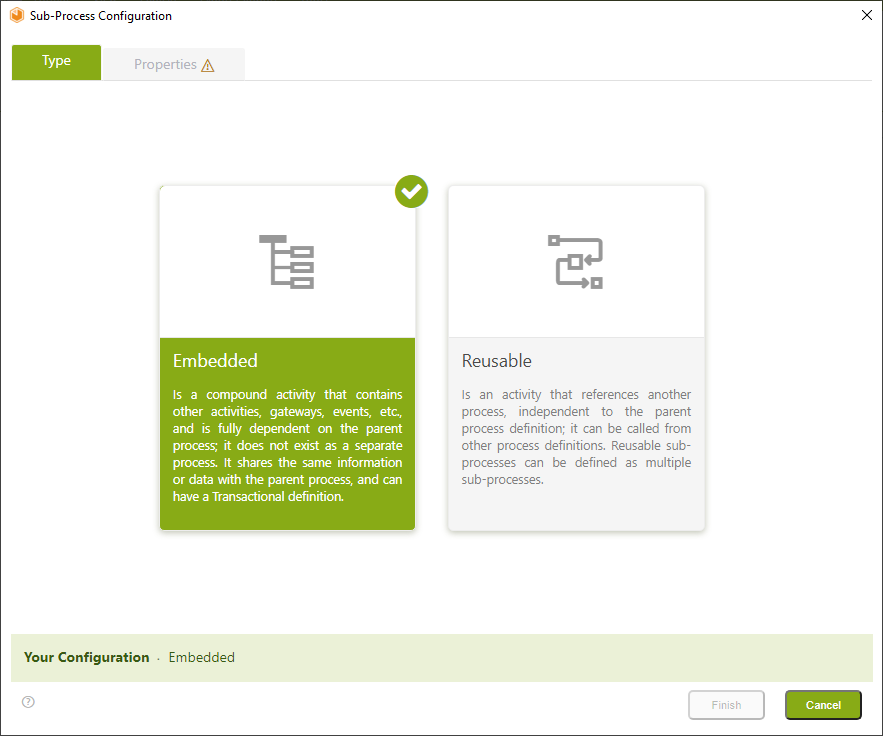 Select Embedded Sub-Process