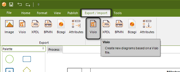 Import from Visio Step 1