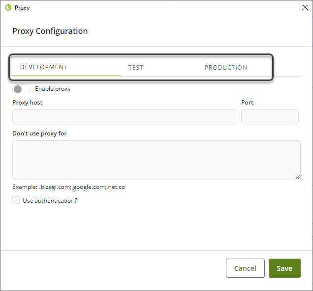 Proxy Environment Configuration